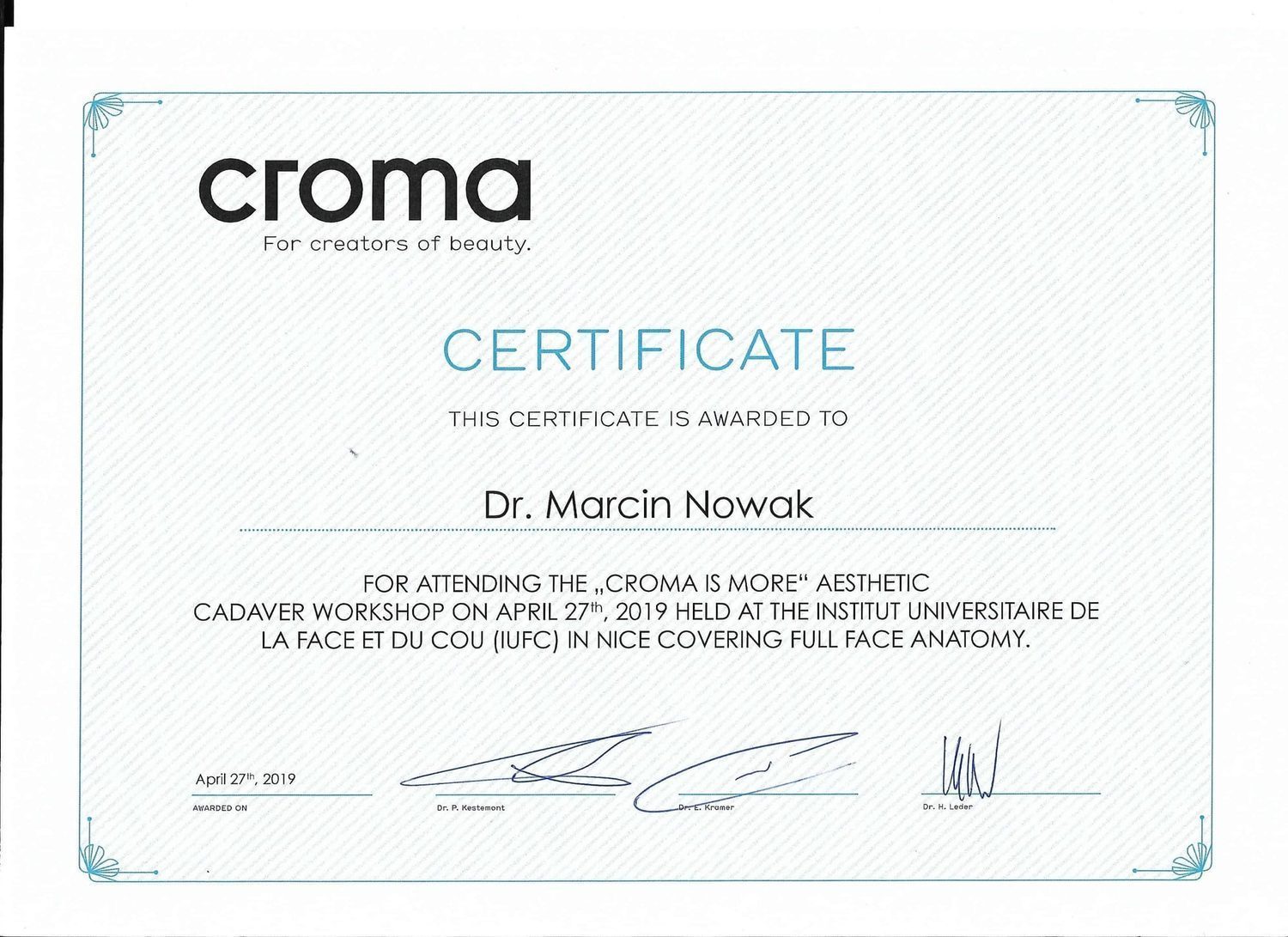 Croma Anatomy & Advanced Fillers Masterclass