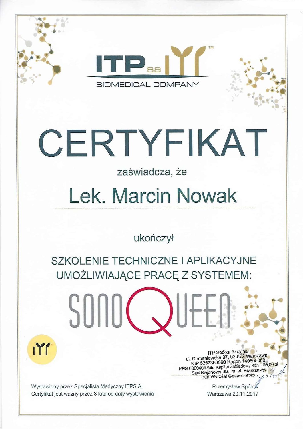 SonoQueen HIFU — Subdermal Lifting & Skin Tightening Certification